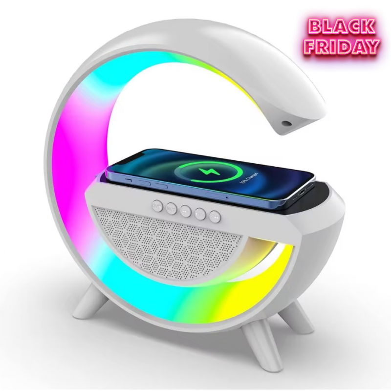 LÁMPARA LED, ALTAVOZ BLUETOOTH Y CARGADOR INALÁMBRICO TIPO G