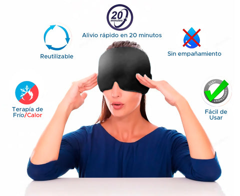 Gorro de gel para aliviar la migraña