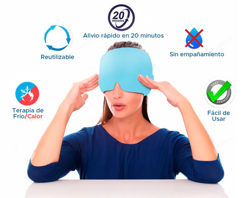 Gorro de gel para aliviar la migraña