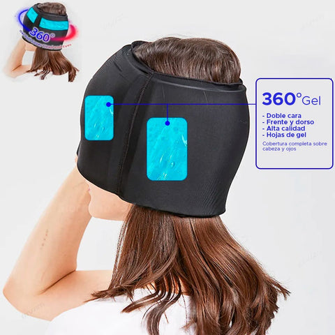 Gorro de gel para aliviar la migraña